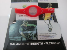 POWER BALANCE ! BRATARA SILICON CU HOLOGRAMA : ROSU foto