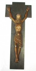 Crucifix mare din antimoniu semnat JJ foto