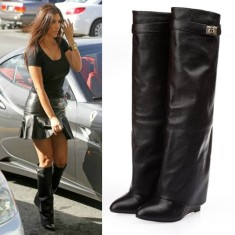 Cizme GIVENCHY de femei/dama din Piele, Inalte, Negru,Model Deosebit - Transport gratuit foto