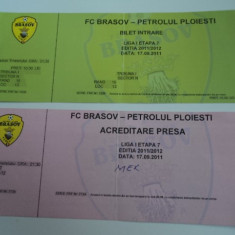 Bilet meci + acreditare presa FC BRASOV - PETROLUL Ploiesti 17.09.2011