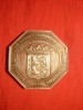 Placheta Argint Octogonala Asigurari La Normandie 1840, 38mm, 25g, ARGENT