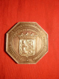 Placheta octogonala argint - Comp. Asigurari La Normandie 1840