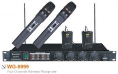 SET MICROFOANE WIRELESS PROFESIONALE CU 3 MICROFOANE! SUNET HI FI +CASE. foto