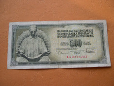 Iugoslavia 500 dinar 1978 august 12 AG foto