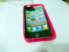 Vand husa silicon Iphone 4/4S culoare roz inchis (calitate foarte buna) foto