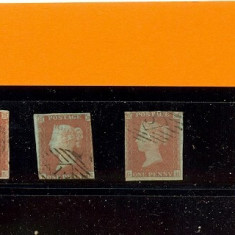 21-ANGLIA-MAREA BRITANIE1841 One penny SG8 Victoria 3 timbre Stampilate