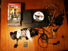 Doua console Playsoation 2 + 10 jocuri originale foto