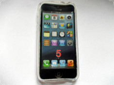 Vand husa silicon TPU pentru Iphone 5 transparenta(calitate foarte buna) foto