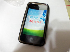 Vand husa silicon TPU Iphone 4/4S culoare negru fumuriu(calitate foarte buna) foto