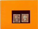 23-ANGLIA-MAREA BRITANIE1841 One penny SG8 Victoria 2 timbre Stampilate