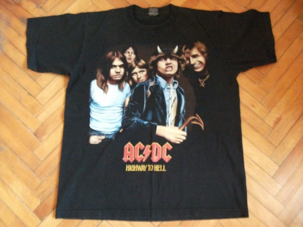 TRICOU AC/DC, L, Negru, Bumbac | Okazii.ro