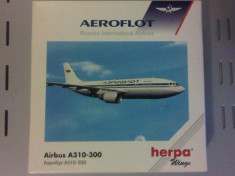 Macheta Aeroflot Avion Airbus A310-300 / Herpa - 1:500 / F252 foto