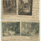 2 ilustrate Sinaia : interiorul Castelului Peles - U.P.U.,circulate 1899 si 1903,timbre