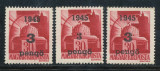 1945 ROMANIA emisiunea locala Oradea I lot 3 timbre 3P/30f tipuri I &amp; II &amp; III, Nestampilat
