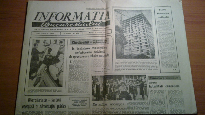 ziarul informatia bucurestiului 5 aprilie 1974
