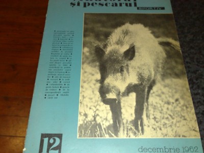 Revista vanatorul si pescarul sportiv - decembrie 1962 foto