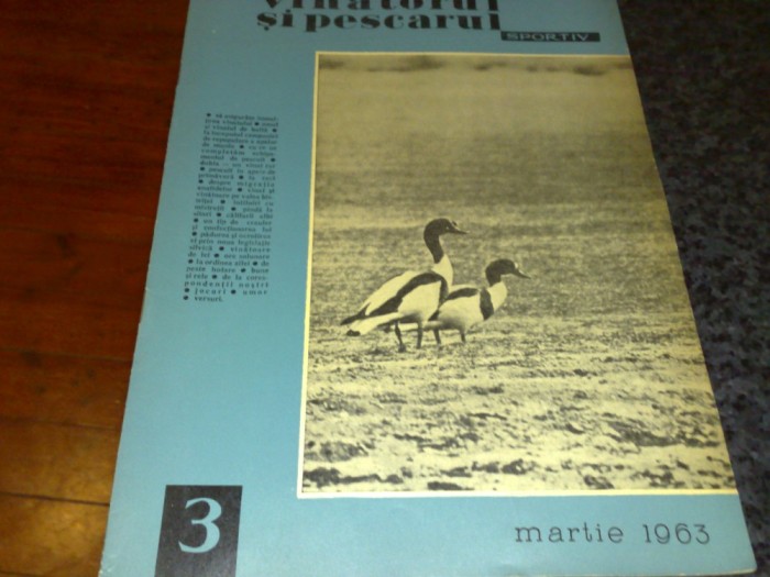 Revista vanatorul si pescarul sportiv - martie 1963 foto mare Revista vanatorul si pescarul sportiv - martie 1963 foto mare