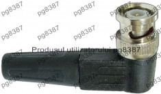 Conector BNC tata, la 90 de grade, pe cablu - 124132 foto