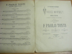 REVISTA MELODIA ,(RICORDO DI LONDRA-the guards waltz)L.M .COGNETTI musica di F.PAOLO TOSTI-format mare,DE COLECTIE foto