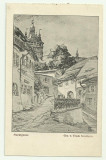 Sighisoara 5 - desen de Trude Schullerus,interbelica,necirculata, Fotografie