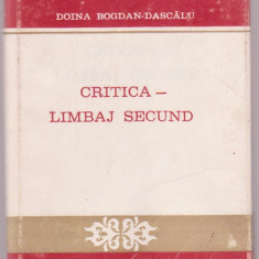 Doina Bogdan-Dascalu - Critica - limbaj secund