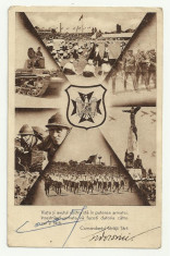 Inzestrarea armatei romane - autograf original regele Carol II, stampila si timbru Straja Tarii - anii 1930 foto