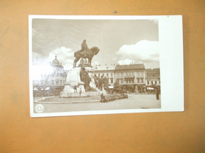 Carte Postala Cluj Statuia Matei Corvin 1935 foto