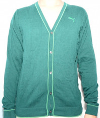 cardigan Puma Foundation Lifestyle 813834, ORIGINAL, barbati, bumbac, verde foto