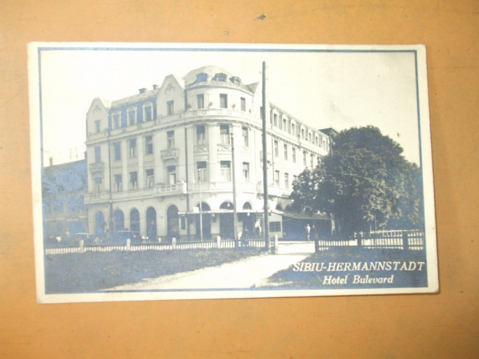 Carte Postala Sibiu Hotel Bulevard 1940