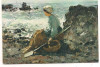 Carte postala(ilustrata)-GRIGORESCU-Pescarita la Granville, Necirculata, Printata