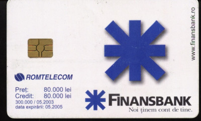 Cartela telefonica romtelecom FinansBank, Rom 195 foto