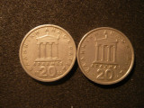 SET 2 monede -20 DRAHME ,GRECIA ,1976 ,1982