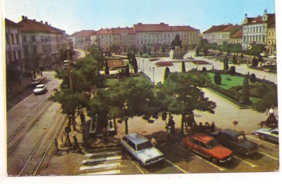 carte postala(ilustrata)-ARAD-Piata Avram Iancu foto