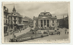 Oradea : Piata Regina Maria - 1940,circulata,timbre foto