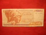 Bancnota -100 DRAHME ,1978 , GRECIA ,cal.mediocra