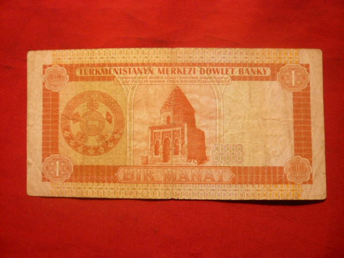 Bancnota 1 Manat TURKMENISTAN , cal.medie