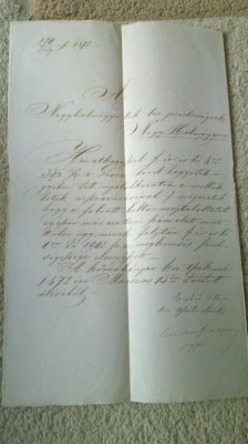 document 1872 stare foarte buna foto