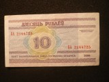 Bancnota 10 Ruble 2000 BIELORUSIA ,cal.F.Buna