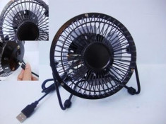 Mini Ventilator cu alimentare USB pentru PC/Laptop racitor/fan/cooler puternic! foto