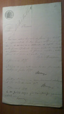 document in limba romana 1901 timbru fix foto