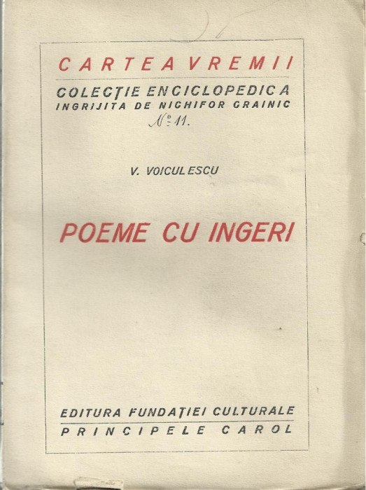 V.Voiculescu / POEME CU INGERI - editia I, 1927 (Colectia Cartea Vremii)