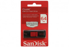 IN STOCK ! SanDisk Cruzer 64GB USB Flash Drive SDCZ36-064G-B35 ,Black |Mac si Pc | nou | sigilat | Stick USB, PLATA IN 3 RATE FARA DOBANDA foto