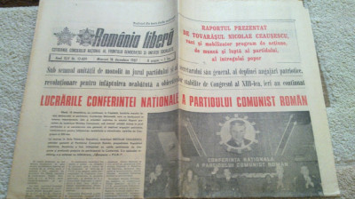 ziarul romania libera 16 decembrie 1987 -lucrarile conferintei nationale a PCR foto