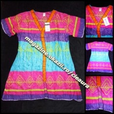 ROCHIE SEMITRANSPARENTA de VARA 100 % BUMBAC CULORI NATURALE VII FUCSIA TURCOAZ MOV VERDE ORANGE ZI CASA PLAJA PISCINA SEARA made in PAKISTAN ROCHII