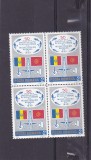 Grivita rosie Nr Lista 1078 blok 4 Romania.