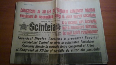 ziarul scanteia 20 noiembrie 1979 (congresul al 12-lea al partidului comunist ) foto