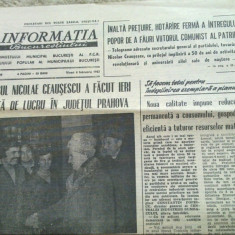 ziarul informatia bucurestiului 4 februarie 1983-ceausescu vizita in jud.prahova