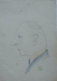 Portret , Caricatura de Rascu Gelu , pictor consacrat din Campulung Moldovenesc, Scene gen, Carbune, Altul