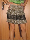 Fusta Animal Print Volane, Elastica, cu Jupa, Marimi S/M/L