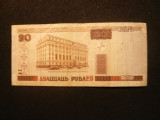 Bancnota 20 Ruble BIELORUSIA 2000 , cal.medie
